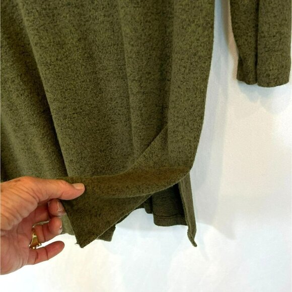 Old Navy Turtleneck Sweater Plush Tunic Extra Long Side Slits Women's Size Large - Picture 6 of 14